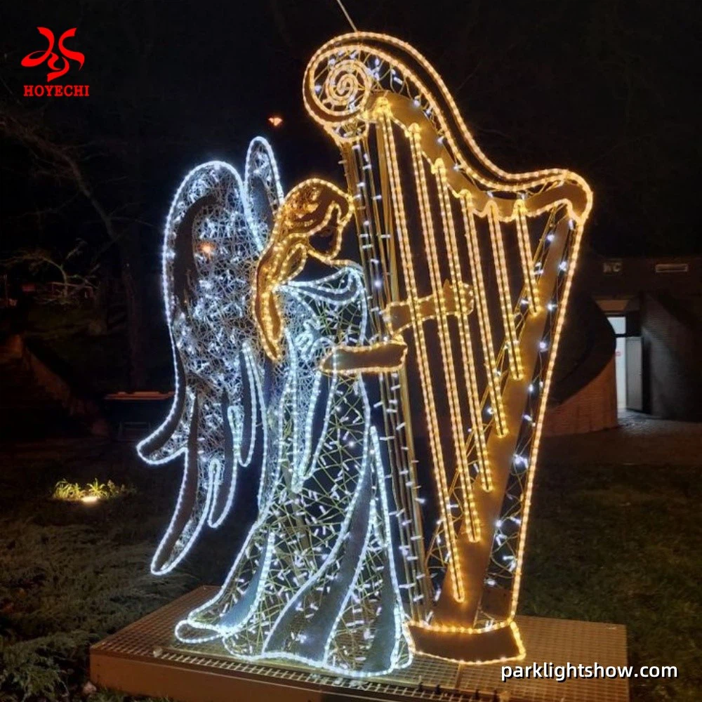 Outdoor HOYECHI Angel Light Sculpture Illuminated Festival Decoration For Parks & Public Spaces Outdoor HOYECHI Angel Light Sculpture Illuminated Festival Decoration For Parks & Public Spaces